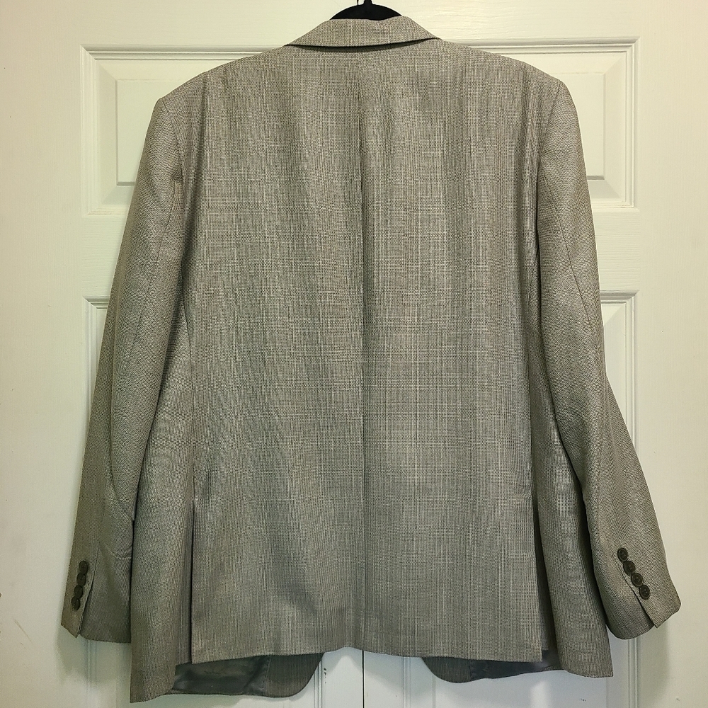 Calvin Klein Mens Slim Fit Two Button Blazer‎ Jacket, SILK WOOL BLEND Gray - Picture 2 of 11